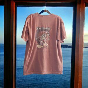 Real Dirt and Still Shredding Surfer T-Shirt Kauai Hawaii Rust Red Dirt Brown L